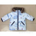 Boys' padded winter jacket light blue overcoat for Europe m